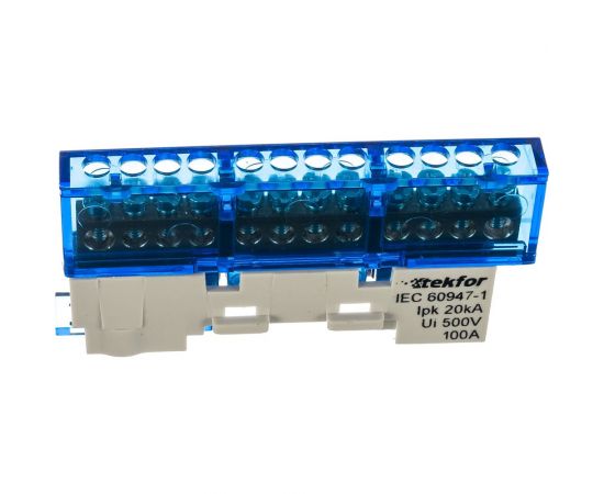 Изолированная нулевая шина Tekfor KSN-6-6x9-12 BLUE 06-07-002 – изображение 2
