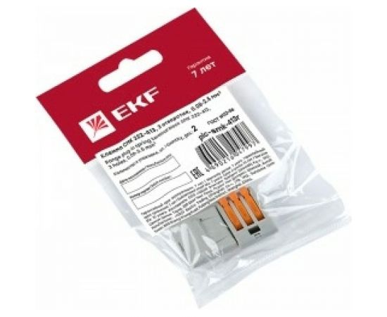Строительно-монтажная клемма EKF СМК, 222-413, с рычагом, 3 отверстия, 0.08-2.5мм2, PROxima 100 шт plc-smk-413 – изображение 3