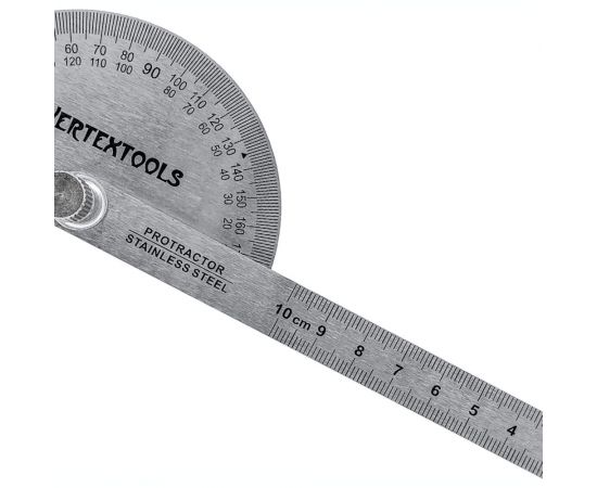 Транспортир с линейкой vertextools 90x150мм 3040-90-150 – изображение 3