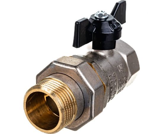 Шаровой кран LD Pride латунь никель Ду25 Ру40 ВР американка, полнопроходной 007-8019 – изображение 3