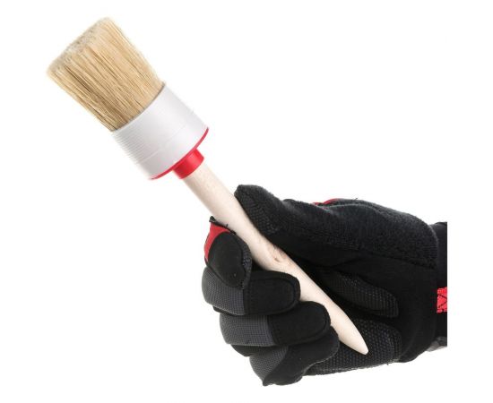 Круглая кисть Петрович натуральная щетина, деревянная ручка, диаметр 50 мм 4100000178 – изображение 4