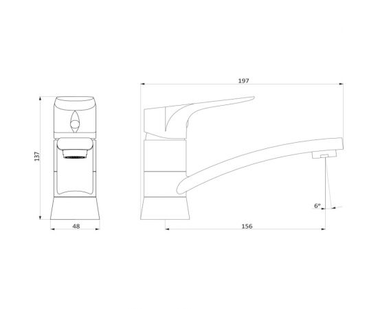 Смеситель для умывальника RedBlu by Damixa Origin Bit с поворотным изливом 770220000 – изображение 4
