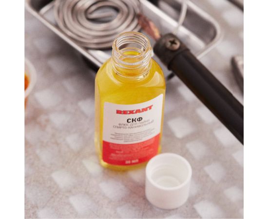 Флюс для пайки Rexant СКФ спирто-канифольный 30 мл в индивидуальной упаковке 09-3640-1 – изображение 4