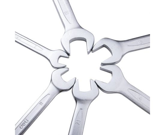 Набор двусторонних гаечных ключей DELI 12 шт. DL160012A 98323 – изображение 5