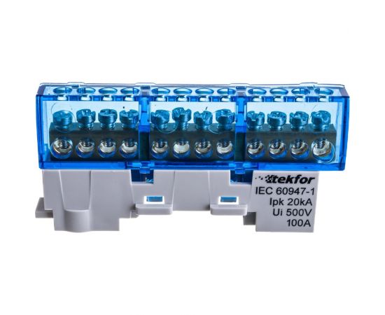 Изолированная нулевая шина Tekfor KSN-6-6x9-12 BLUE 06-07-002 – изображение 8