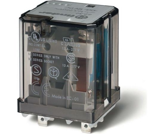 Силовое реле Finder 2 перекидных контакта 16А, 230В AC, 623282300040 