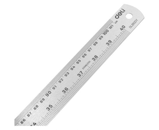 Стальная линейка DELI DL8100Y 1000 мм, нержавеющая сталь 104500 