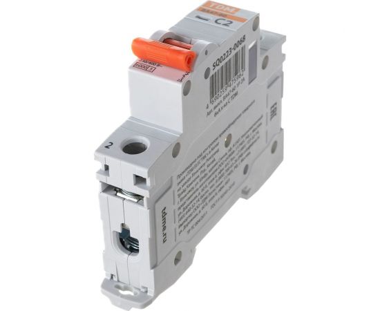 Автоматический выключатель TDM ВА47-60 1Р 2А 6кА характеристика С SQ0223-0068 