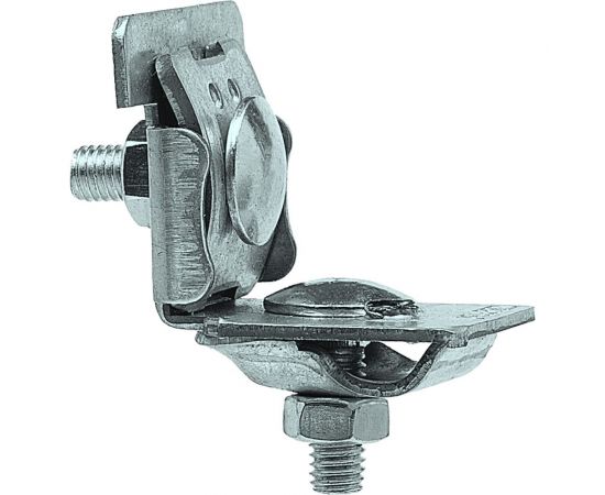 Держатель круглого проводника EZETEK 6-10мм для фальца 0.7-8мм, оцинковка 91091 