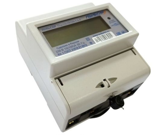 Однофазный многотарифный счетчик электроэнергии Пульсар 1Тш-1/2-10/100-1-3-0, ЖКИ, 100А, RS485, автоменю Н00016000 