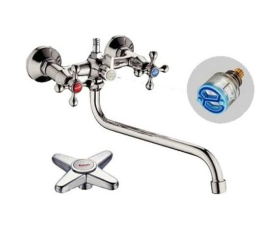 Универсальный смеситель Potato с круглым изливом и с поворотным переключателем душа P2469 