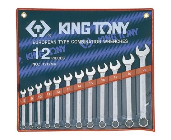 Набор комбинированных ключей KING TONY 8-22 мм 12 предметов 1212MR 