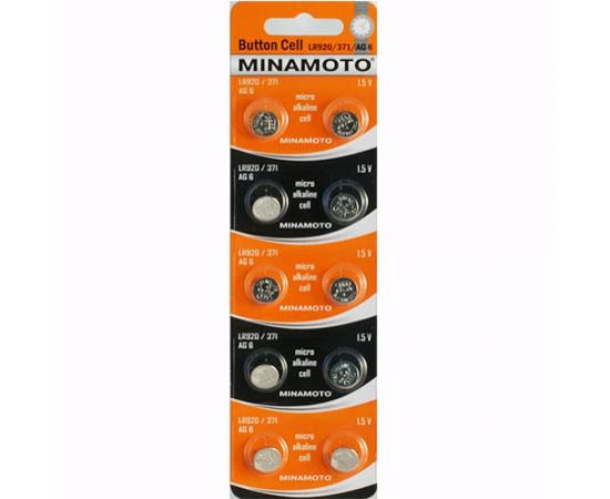 Батарейка часовая Minamoto AG6 LR920, 10 card 55006 