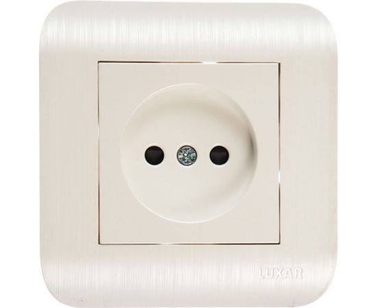 Розетка LUXAR Deco с/у без з/к белая с рифленой рамкой, 250В 16А 4606400620259 
