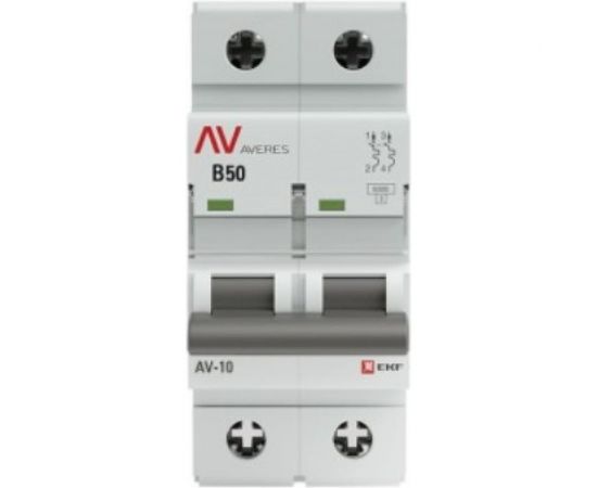 Автоматический выключатель EKF AV-6 2P 50A B 6kA AVERES SQmcb6-2-50B-av 