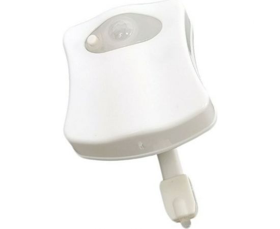 Led-подсветка для унитаза URM с датчиком движения на ааа-батарейках, 8 цветов, пластик, белая D01277 