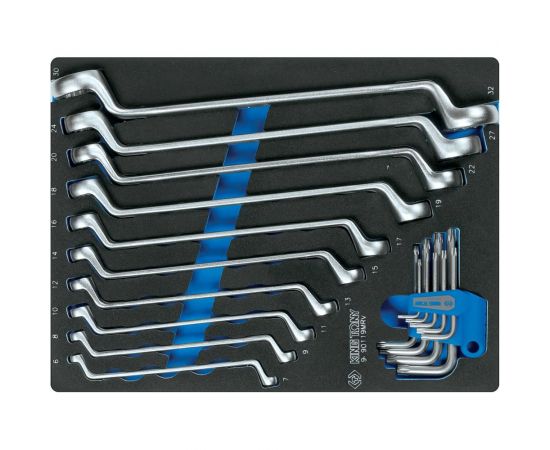 Набор накидных ключей и TORX L-образных, ложемент, 19шт KING TONY 9-90119MRV – изображение 2