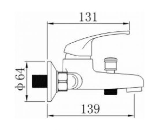 Смеситель для ванны Potato с коротким изливом и с переключателем для душа P30210 – изображение 2