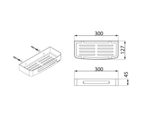Полка прямоугольная одноэтажная FIXSEN НOTEL 31003B – изображение 2