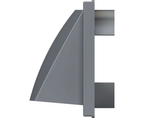 Выход стенной вытяжной с обратным клапаном 1515К12.5ФВ (150x150 мм; фланец D125; ASA; серый) ERA 90-02045 – изображение 2