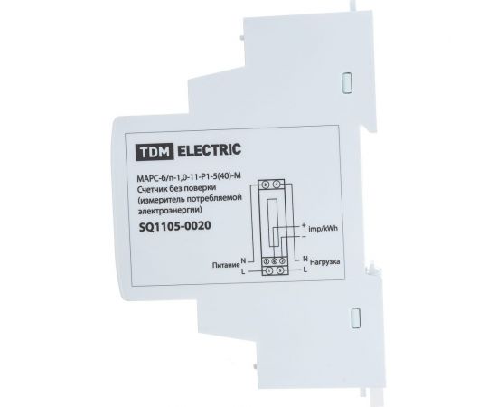 Счетчик TDM без поверки МАРС-б/п-1,0-11-Р1-540-М 1 фаза, 1 тариф, din-рейка, 1 модуль, мех.ОУ SQ1105-0020 – изображение 2