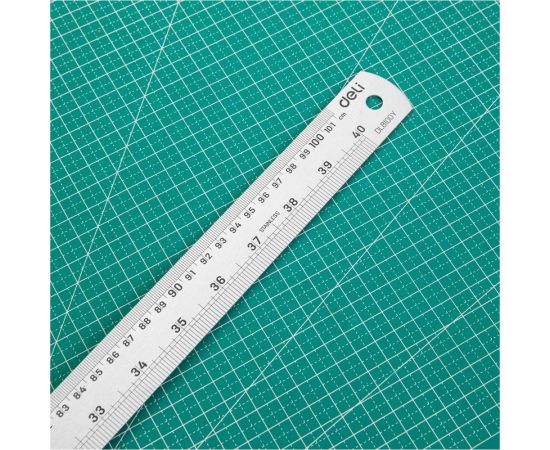 Стальная линейка DELI DL8100Y 1000 мм, нержавеющая сталь 104500 – изображение 2