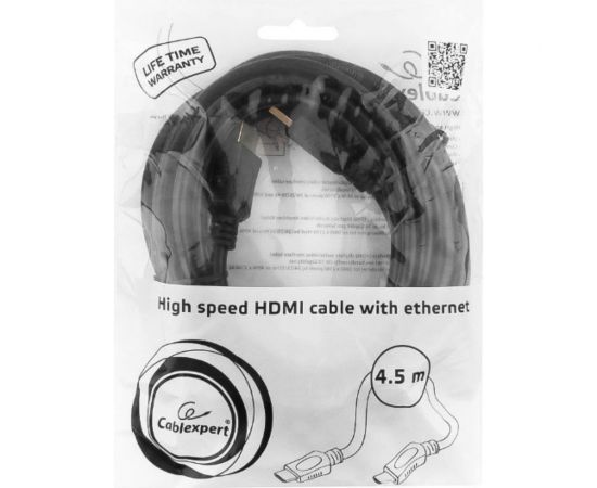 Кабель Cablexpert серия Light HDMI v1.4, 19M/19M, 4.5м, черный CC-HDMI4L-15 – изображение 3