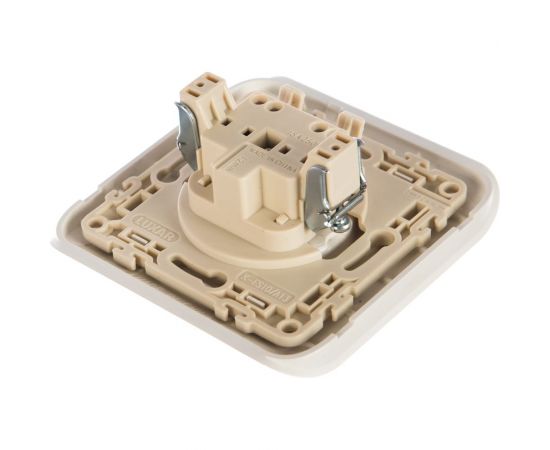 Розетка LUXAR Deco с/у без з/к белая с рифленой рамкой, 250В 16А 4606400620259 – изображение 3