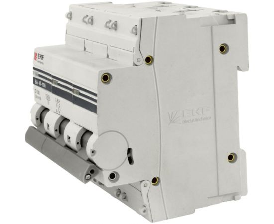 Автоматический трехполюсный выключатель EKF 80А D ВА47-100 10кА PROxima mcb47100-3-80D-pro 8465397 – изображение 5