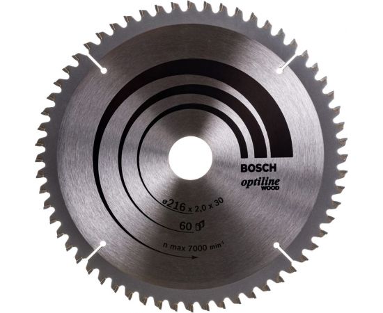 Диск циркулярный Optiline Wood для торцовочных пил (216х30 мм; Z60) BOSCH 2608640433 – изображение 5