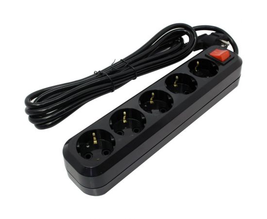 Сетевой фильтр 5bites 3м, 5 розеток, 16A, черный SP5B-330 
