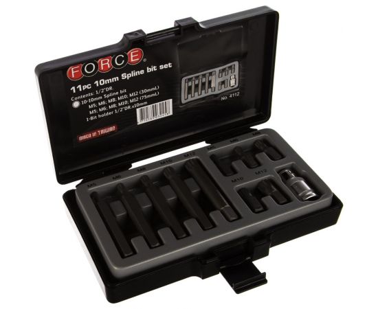 Набор бит-12-лучевая 11 шт. FORCE 4112 