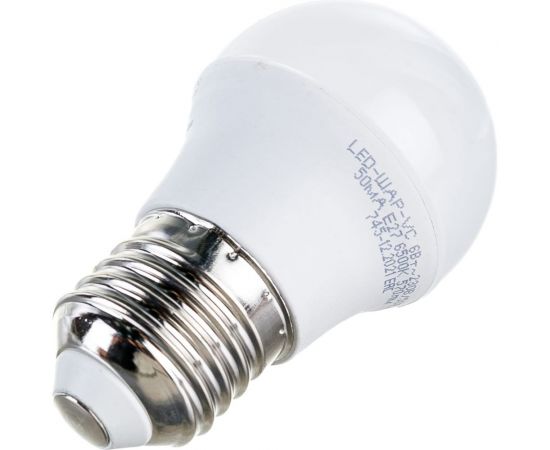 Светодиодная лампа IN HOME LED-ШАР-VC 6Вт 230В Е27 6500К 540Лм 4690612030654 