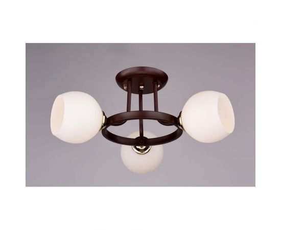 Люстра РОССВЕТ 3х60ВтхE27 РС19610 BRN+FG/3C 