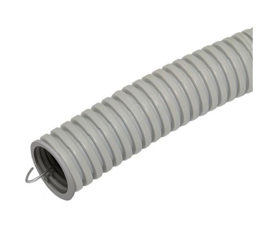 Гофрированная труба ЭРА ПВХ серый ЭКО d 16мм с зонд. легкая 100м Б0036838 