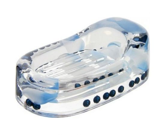 Мыльница Аквалиния Голубые лепестки, большая A8753_W45 