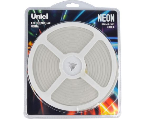 Светодиодная гибкая герметичная лента Uniel NEON ULS-N01-2835-120LED/m-6mm-IP67-DC12V-9W/m-5M-4000K UL-00009083 