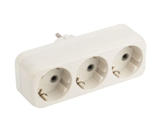 Тройник на 3 гнезда EKF с заземлением 16А ARP16-3 