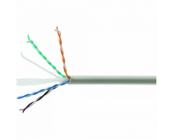 Кабель Cablexpert, UTP6, 4 пары, 0.57мм, медь, однож, 305м, Fluke Test, серый UPC-6004-SO 