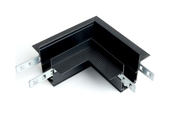 Угловой соединитель для низковольтного встраиваемого магнитного шинопровода FERON черный, LD2004 41980 