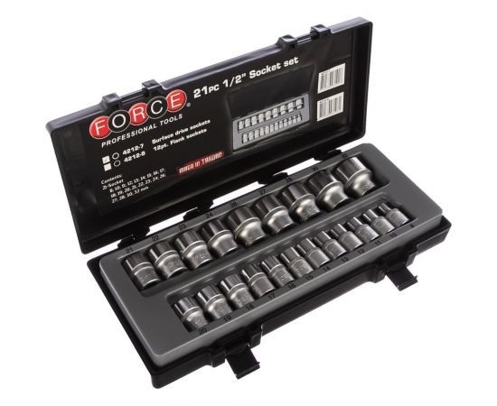 Набор головок с УПК 1/2" 21 шт. FORCE 4212-7 – изображение 2