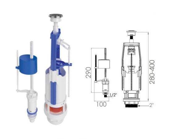 Сливная арматура для унитаза AV Engineering AVE129700 – изображение 2