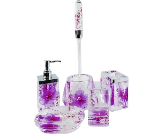 Стакан для зубных щеток Аквалиния Фиолетовые лепестки A8824_W46 – изображение 2