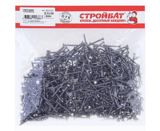 Толевые гвозди Стройбат 2,0x25 0,5 кг 111760 – изображение 2