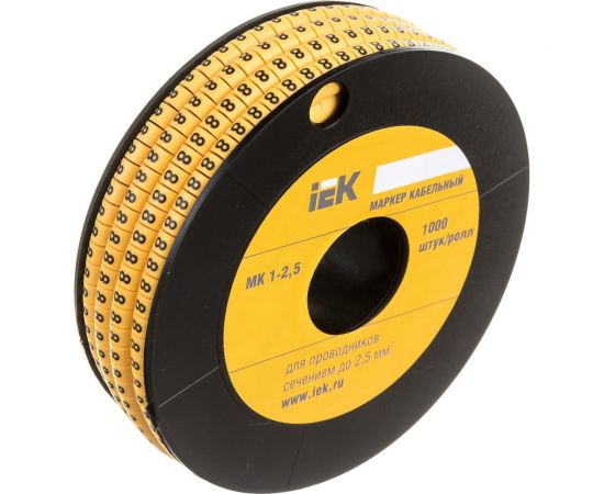 Маркировочное кольцо IEK 1-2.5мм, 8, МК, 1000шт/ролл UMK10-8 – изображение 2