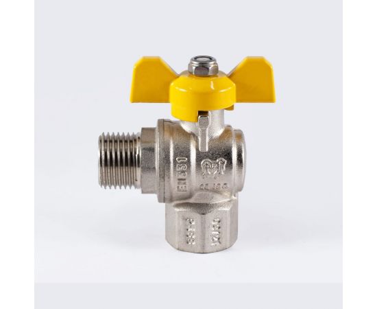 Шаровой угловой кран для газа PROFACTOR PF GAS ручка бабочка, в/н 1/2 дюйма PF GBV 336A – изображение 2