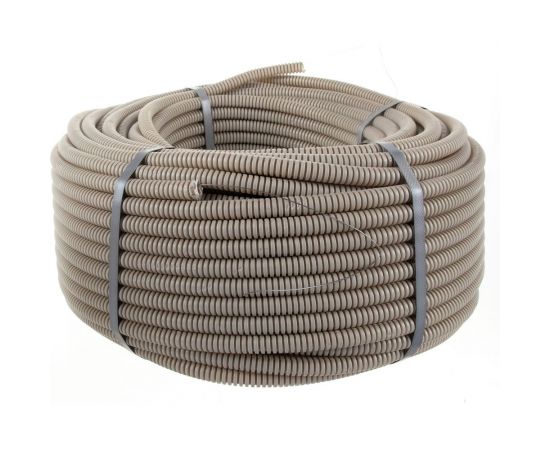 Гофрированная труба ЭРА ПВХ серый ЭКО d 16мм с зонд. легкая 100м Б0036838 – изображение 3