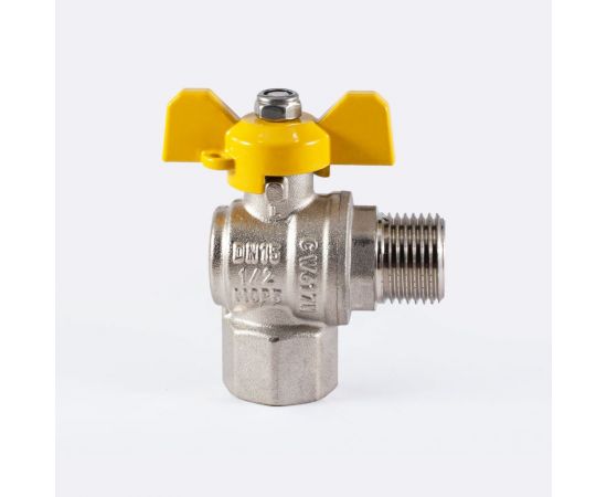 Шаровой угловой кран для газа PROFACTOR PF GAS ручка бабочка, в/н 1/2 дюйма PF GBV 336A – изображение 6