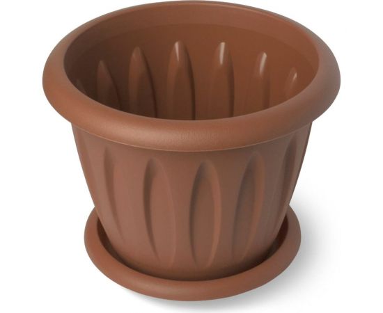 Горшок для растений с поддоном Martika Фелиция терракотовый, 3.6 л, диам. 225 мм С104Т 