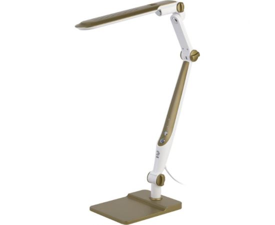 Настольный светодиодный светильник ЭРА NLED-497-12W-G на струбцине и с основанием, золото Б0052773 